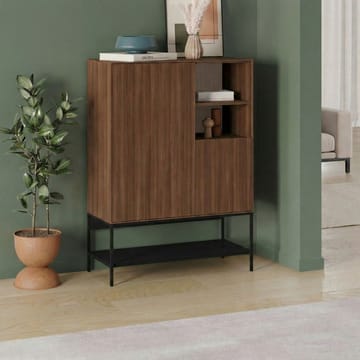 Kenvor senkki 90x125x40 cm - Milano Walnut, Wood Black, Musta - Säilytys - Säilytyskalusteet - Senkki