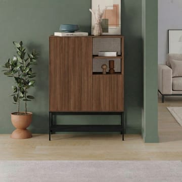 Kenvor senkki 90x125x40 cm - Milano Walnut, Wood Black, Musta - Säilytys - Säilytyskalusteet - Senkki