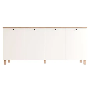 Konsolipöytä Hanah Home Nord (180 x 80 x 42,1 cm) Valkotammi - Valkoinen ja tammi - Säilytys - Säilytyskalusteet - Senkki