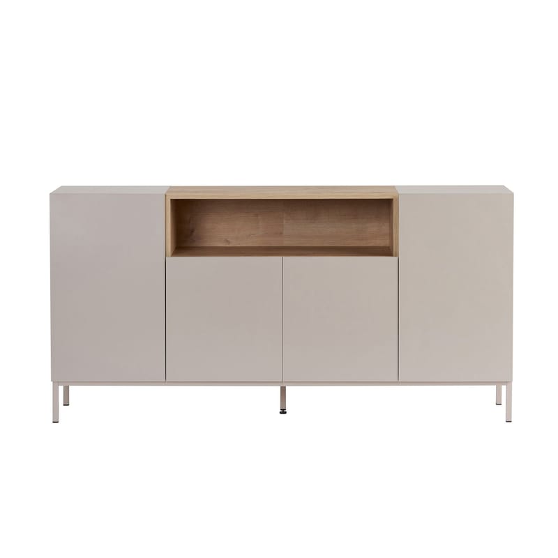 Konsolipöytä Nordure Rialto (160 x 80 x 40 cm) Hiekkakivi safiiri tammi - Sandstone ja Sapphire Oak - Säilytys - Säilytyskalusteet - Senkki