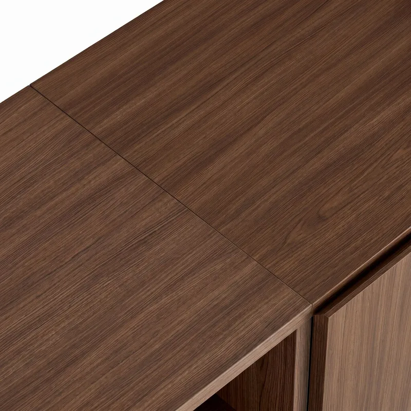 Konsolipöytä Nordure Rialto (160 x 80 x 40 cm) Milano pähkinä musta - Milano Walnut ja musta - Säilytys - Säilytyskalusteet - Senkki