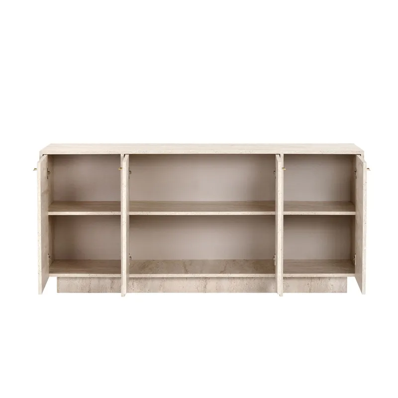 Konsolipöytä Nordure Varen (180 x 82 x 45 cm) Travertiini - Travertiini - Säilytys - Säilytyskalusteet - Senkki