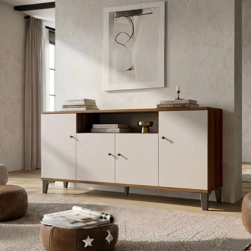 konsolipöytä Skye Decor Bren (180 x 85 x 44,5 cm) Pähkinä - Pähkinä - Säilytys - Säilytyskalusteet - Senkki