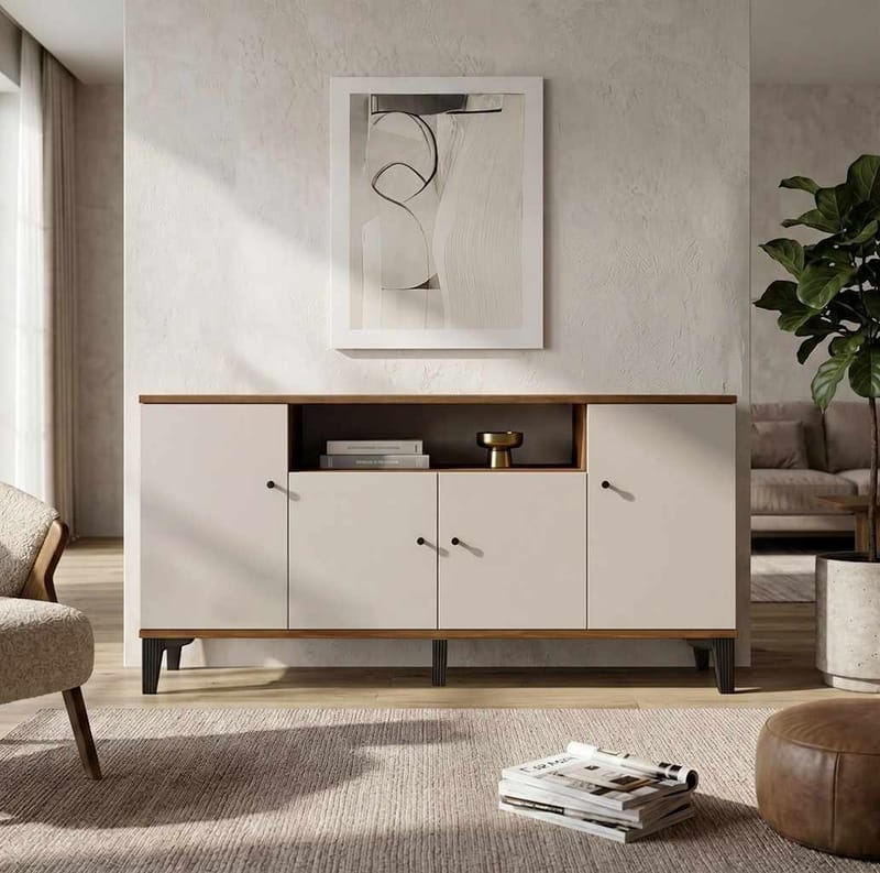 konsolipöytä Skye Decor Bren (180 x 85 x 44,5 cm) Pähkinä - Pähkinä - Säilytys - Säilytyskalusteet - Senkki