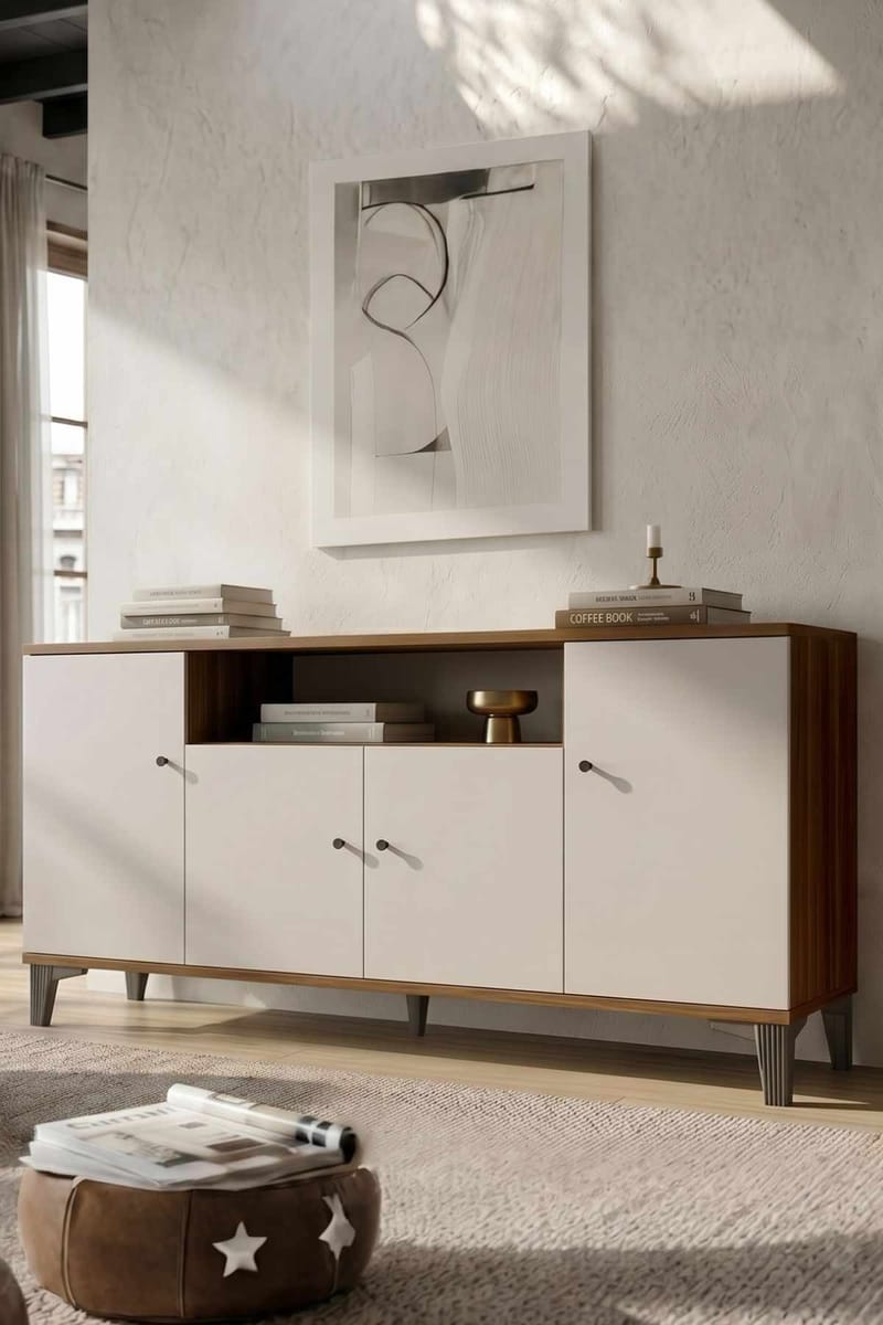 konsolipöytä Skye Decor Bren (180 x 85 x 44,5 cm) Pähkinä - Pähkinä - Säilytys - Säilytyskalusteet - Senkki