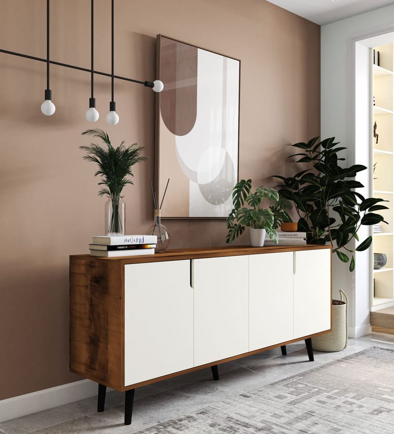 Latinara Konsolipöytä 180 cm - Pähkinä ja valkoinen - Säilytys - Säilytyskalusteet - Senkki