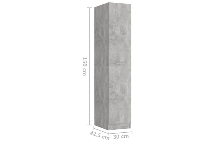 Apteekkarinkaappi betoninharmaa 30x42,5x150 cm lastulevy - Apteekkarin lipasto - Lipasto