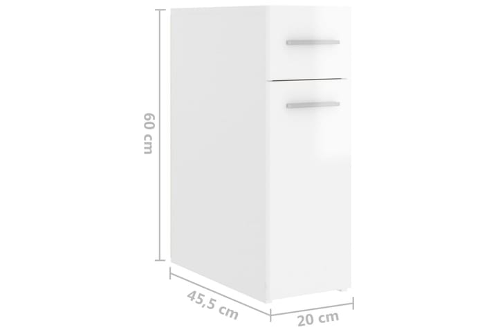 Apteekkarinkaappi korkeakiilto 20x45,5x60cm - Lipasto - Apteekkarin lipasto