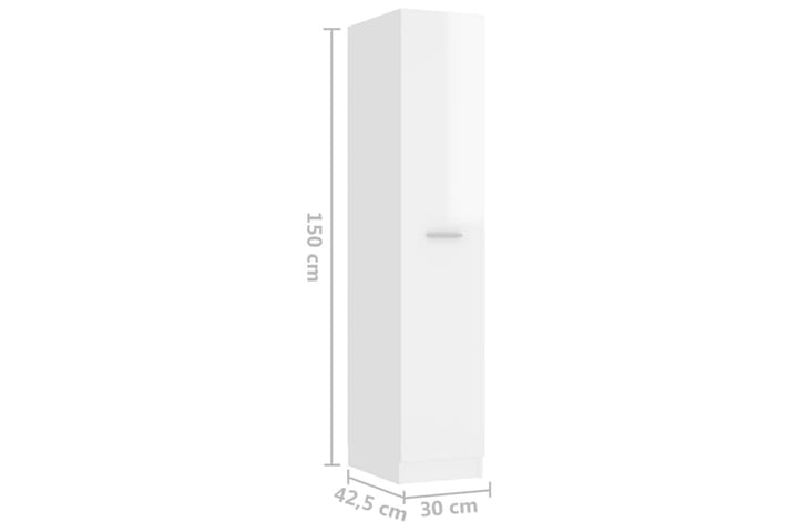 Apteekkarinkaappi korkeakiilto 30x42,5x150 cm - Apteekkarin lipasto - Lipasto