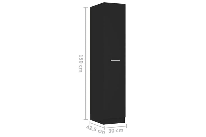 Apteekkarinkaappi musta 30x42,5x150 cm lastulevy - Apteekkarin lipasto - Lipasto