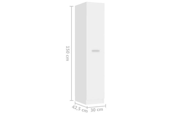 Apteekkarinkaappi valkoinen 30x42,5x150 cm lastulevy - Apteekkarin lipasto - Lipasto