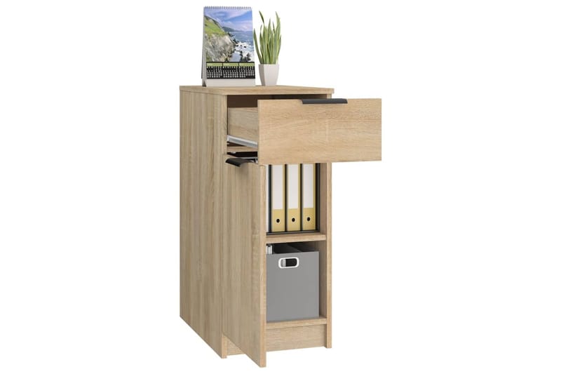 beBasic Pöytäkaappi Sonoma-tammi 33,5x50x75 cm tekninen puu - Ruskea - Säilytys - Säilytyskalusteet - Lipasto - Kirjoituslipasto