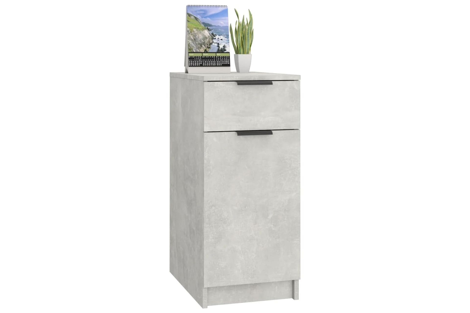 beBasic Pöytäkaappi betoninharmaa 33,5x50x75 cm tekninen puu - Harmaa - Säilytys - Säilytyskalusteet - Lipasto - Kirjoituslipasto