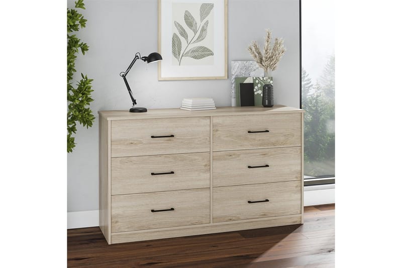 Lipasto BrEZ 136x40x76 cm, Vaalea tammi - 136x40x76 cm, Vaalea tammi - Säilytys - Säilytyskalusteet - Lipasto