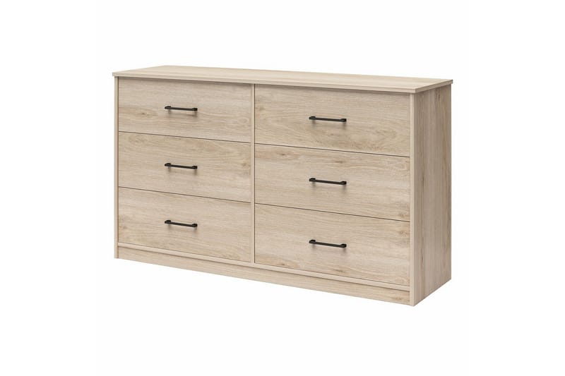 Lipasto BrEZ 136x40x76 cm, Vaalea tammi - 136x40x76 cm, Vaalea tammi - Säilytys - Säilytyskalusteet - Lipasto