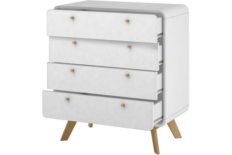 Lipasto Cassie Valkoinen/Valkoinen - Valkoinen/Valkoinen - Säilytys - Säilytyskalusteet - Lipasto