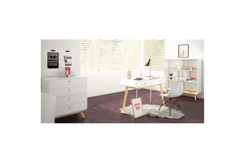 Lipasto Cassie Valkoinen/Valkoinen - Valkoinen/Valkoinen - Säilytys - Säilytyskalusteet - Lipasto