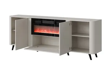 Lipasto Clement 200 cm - Musta/Ruskea - Sisustustuotteet - Sisustustakka & kamiina - Sisustustakka ilman hormia - Sähkötakka
