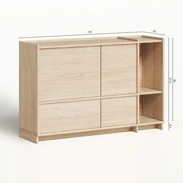 Lipasto Deyloris 138 cm - vaalea luonnonpuu - Säilytys - Säilytyskalusteet - Senkki