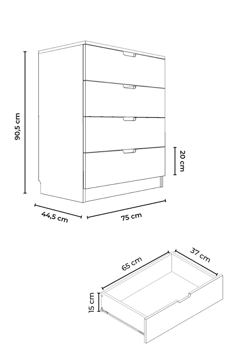 Dresser Hanah Home - Säilytys - Säilytyskalusteet - Lipasto
