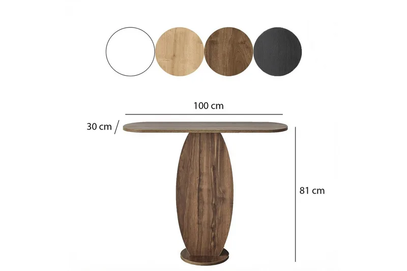 Lipasto Ellittica Pähkinäpuu - Pähkinäpuu - Säilytys - Säilytyskalusteet - Lipasto