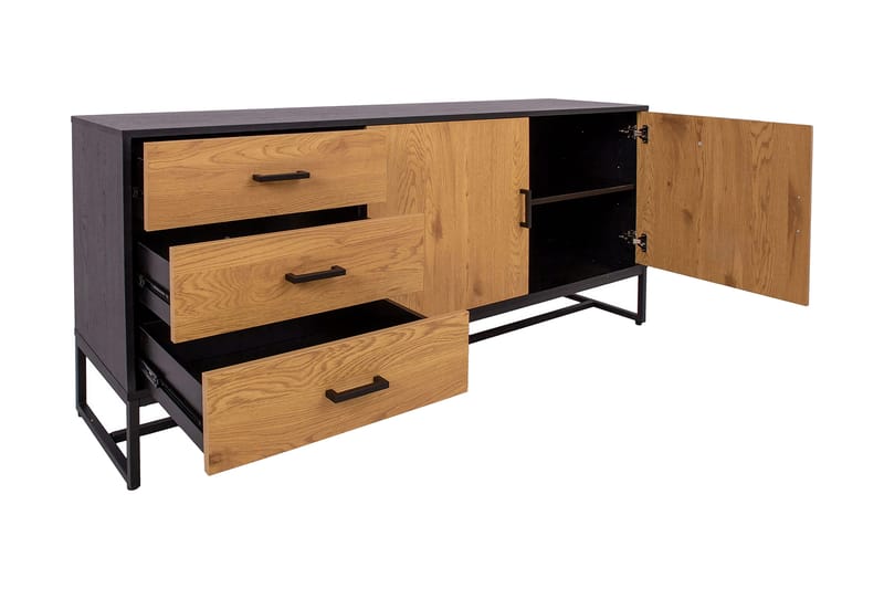 Lipasto Amsterdam Tammi/Musta - Säilytys - Säilytyskalusteet - Lipasto