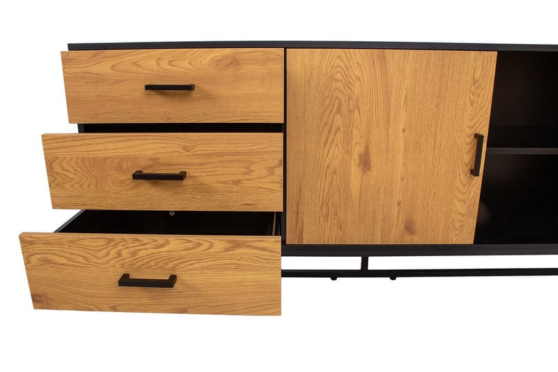 Lipasto Amsterdam Tammi/Musta - Säilytys - Säilytyskalusteet - Lipasto