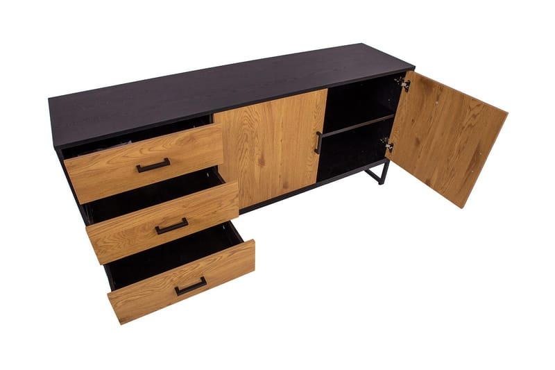 Lipasto Amsterdam Tammi/Musta - Säilytys - Säilytyskalusteet - Lipasto