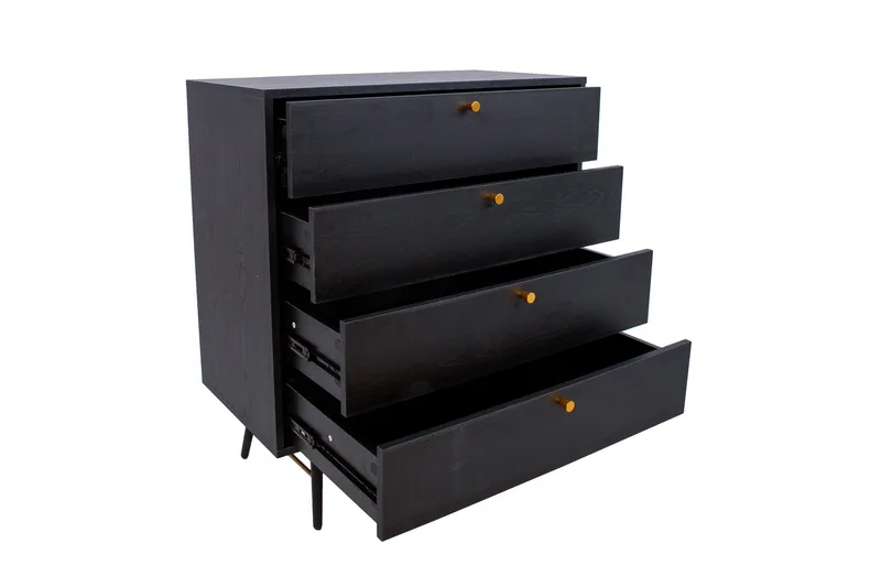 Lipasto Luxembourg Musta/Kupari - Säilytys - Säilytyskalusteet - Lipasto