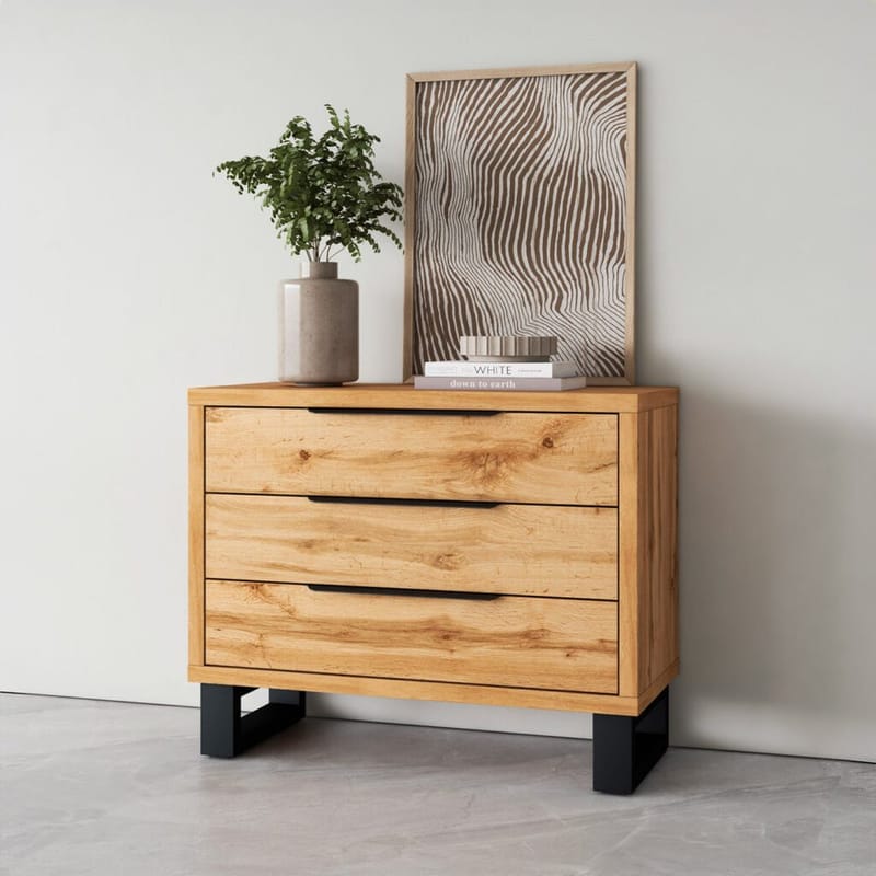 Lipasto Halle S - 3 laatikkoa - Säilytys - Säilytyskalusteet - Lipasto