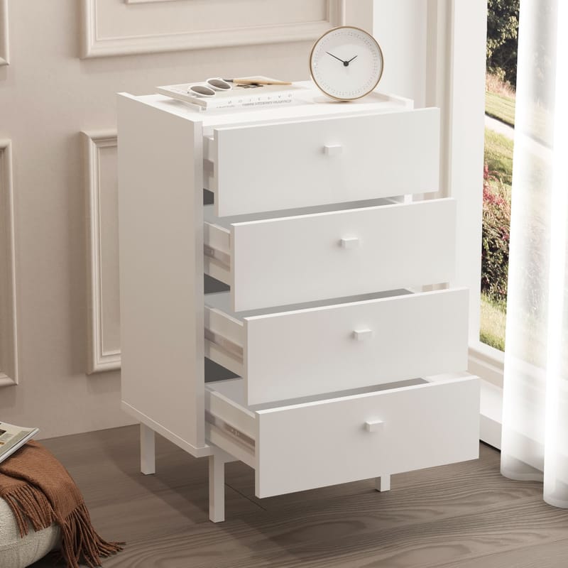 Lipasto Hanah Home Luke (47,9 x 80,1 x 36,8 cm) Valkoinen - Valkoinen - Säilytys - Säilytyskalusteet - Lipasto