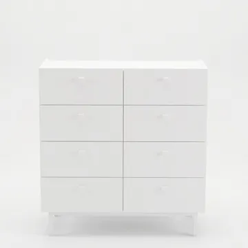 Lipasto Hanah Home Luke (89,4 x 93,1 x 41,8 cm) Valkoinen - Valkoinen - Säilytys - Säilytyskalusteet - Lipasto