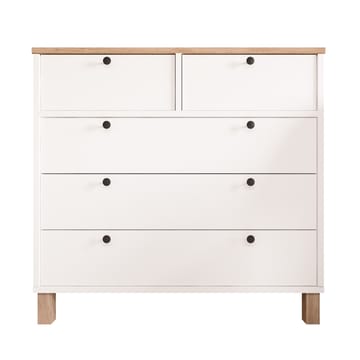 Lipasto Hanah Home Nord (90 x 85,2 x 40 cm) Valkotammi - Valkoinen ja tammi - Säilytys - Säilytyskalusteet - Lipasto