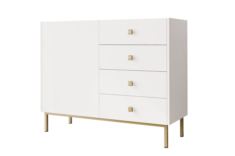 Lipasto Hermann 100 cm - Valkoinen - Säilytys - Säilytyskalusteet - Lipasto