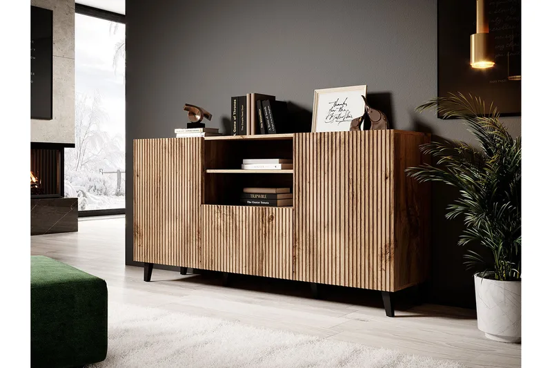 Juniskär Lipasto - Musta/Tammi - Säilytys - Säilytyskalusteet - Lipasto