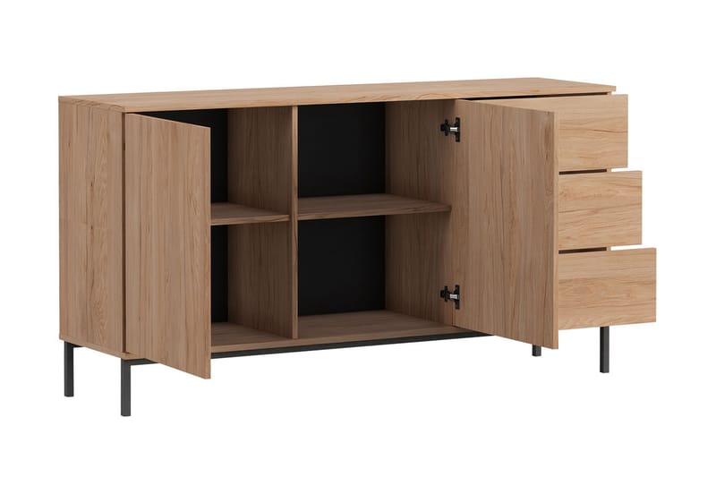 Kaappi Quertas 150x80x41 cm - Musta - Säilytys - Säilytyskalusteet - Lipasto