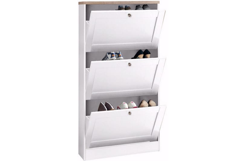 Kenkälaatikko Heinina 70 cm - Valkoinen/Ruskea - Säilytys - Kenkäsäilytys - Kenkälaatikko