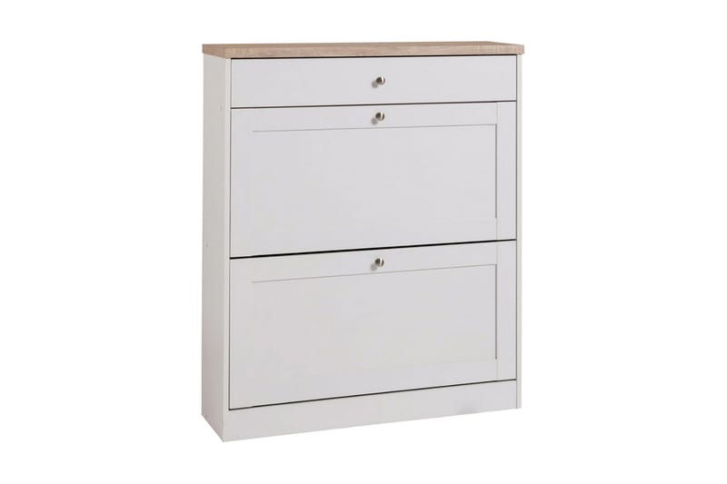 Kenkälaatikko Heinina 90 cm, Valkoinen/Ruskea