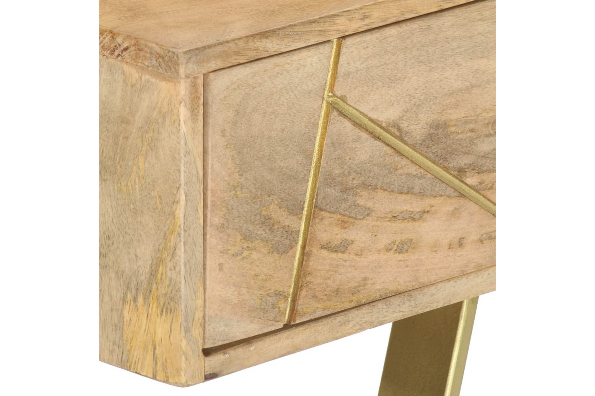 Kirjoituspöytä vetolaatikoilla 100x55x75 cm täysi mangopuu - Ruskea - Säilytys - Säilytyskalusteet - Lipasto - Kirjoituslipasto