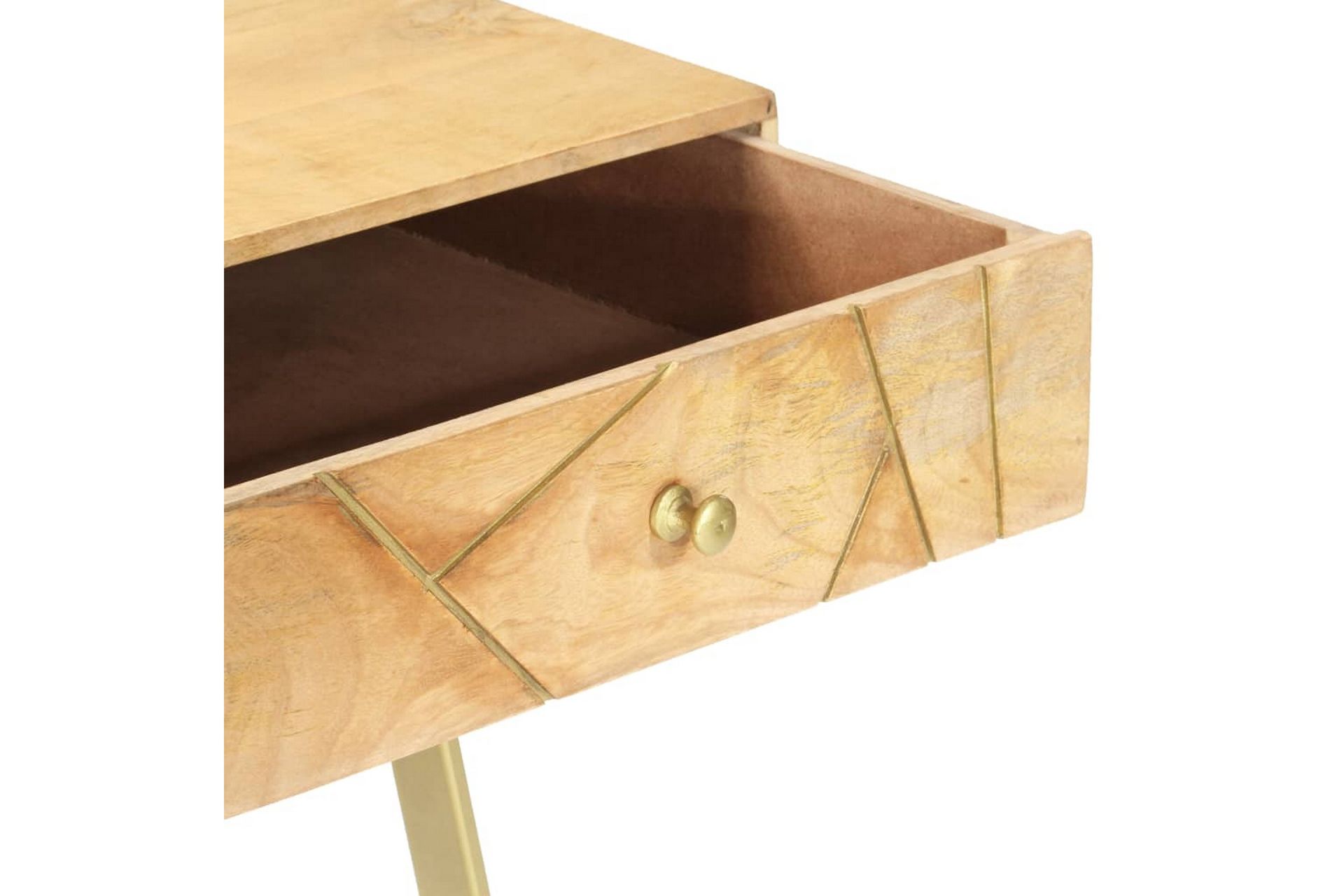 Kirjoituspöytä vetolaatikoilla 100x55x75 cm täysi mangopuu - Ruskea - Säilytys - Säilytyskalusteet - Lipasto - Kirjoituslipasto