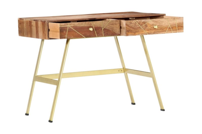 Kirjoituspöytä vetolaatikoilla 100x55x75 cm täysi seesampuu - Ruskea - Säilytys - Säilytyskalusteet - Lipasto - Kirjoituslipasto