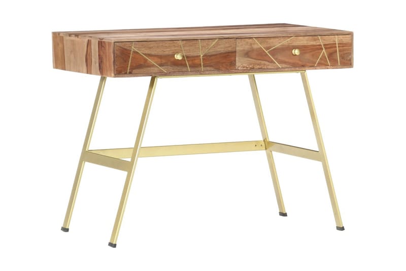 Kirjoituspöytä vetolaatikoilla 100x55x75 cm täysi seesampuu - Ruskea - Säilytys - Säilytyskalusteet - Lipasto - Kirjoituslipasto