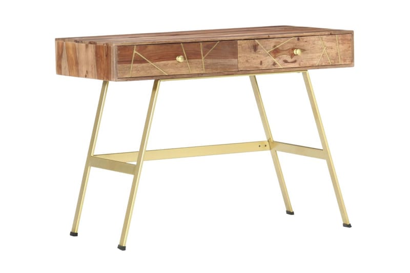 Kirjoituspöytä vetolaatikoilla 100x55x75 cm täysi seesampuu - Ruskea - Säilytys - Säilytyskalusteet - Lipasto - Kirjoituslipasto