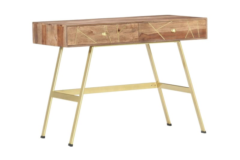 Kirjoituspöytä vetolaatikoilla 100x55x75 cm täysi seesampuu - Ruskea - Säilytys - Säilytyskalusteet - Lipasto - Kirjoituslipasto
