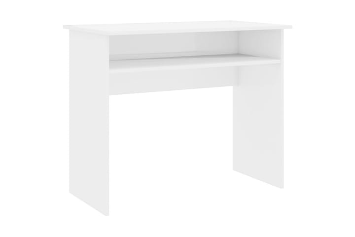 Työpöytä korkeakiilto valkoinen 90x50x74 cm lastulevy - Valkoinen - Kirjoituslipasto