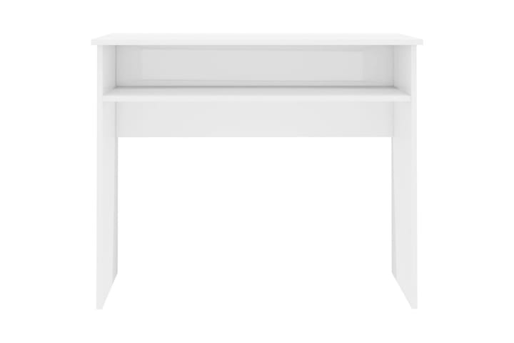 Työpöytä korkeakiilto valkoinen 90x50x74 cm lastulevy - Valkoinen - Kirjoituslipasto