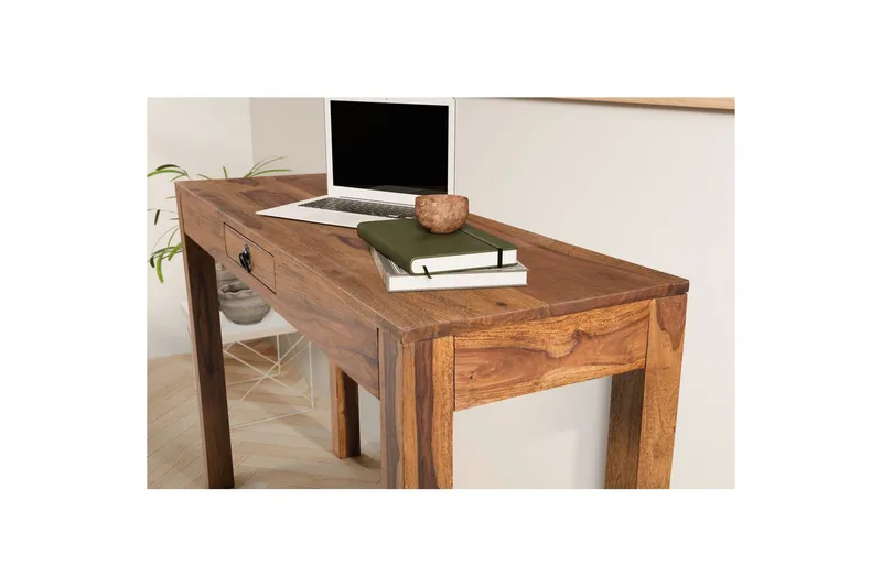 Kirjoituspöytä Wohnling kotitoimistoon laatikolla massiivipuuta - Huonekalut - Pöytä & ruokailuryhmä - Työpöytä
 - Tietokonepöytä