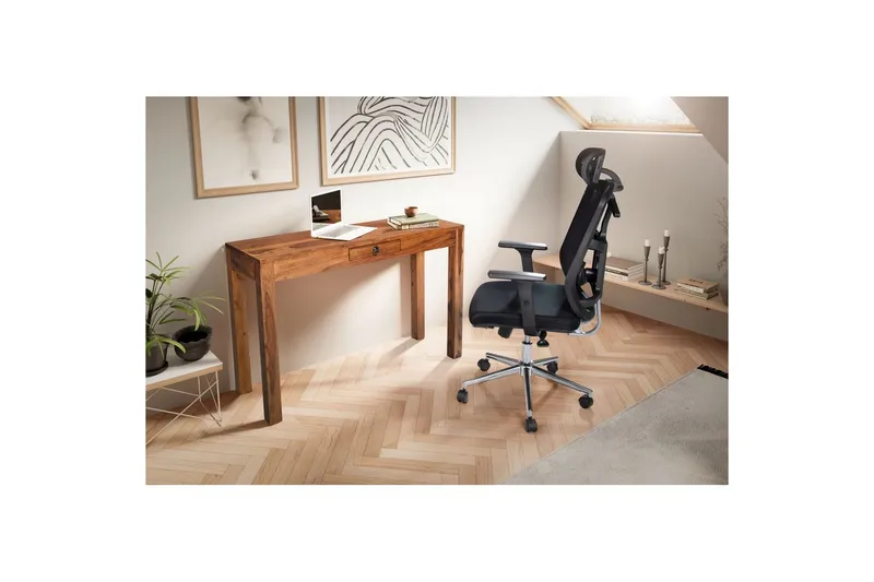 Kirjoituspöytä Wohnling kotitoimistoon laatikolla massiivipuuta - Huonekalut - Pöytä & ruokailuryhmä - Työpöytä
 - Tietokonepöytä