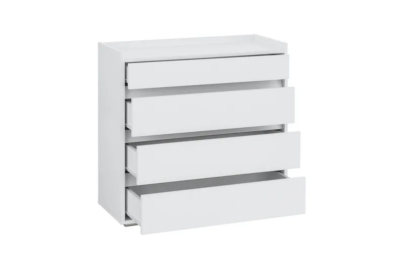 Lipasto Kosmo Valkoinen, 4 laatikkoa - Valkoinen, 4 laatikkoa - Säilytys - Säilytyskalusteet - Lipasto