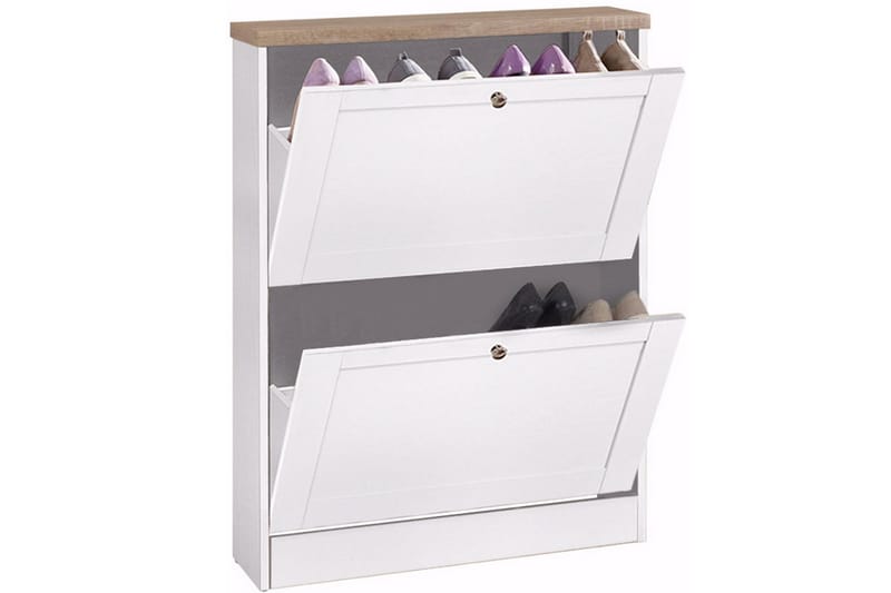 Kulmalipasto Loft24 Naveen-kenkälaatikko 70x90 cm Valkoinen - Säilytys - Säilytyskalusteet - Lipasto